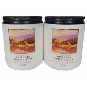 BATH & BODY WORKS PUMPKIN SPICE LATTE X2 Single Wick Candle